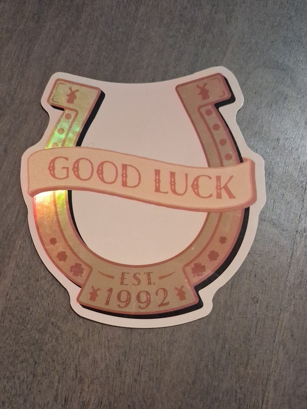 Good Luck Horseshoe Sticker — Dutch Bros